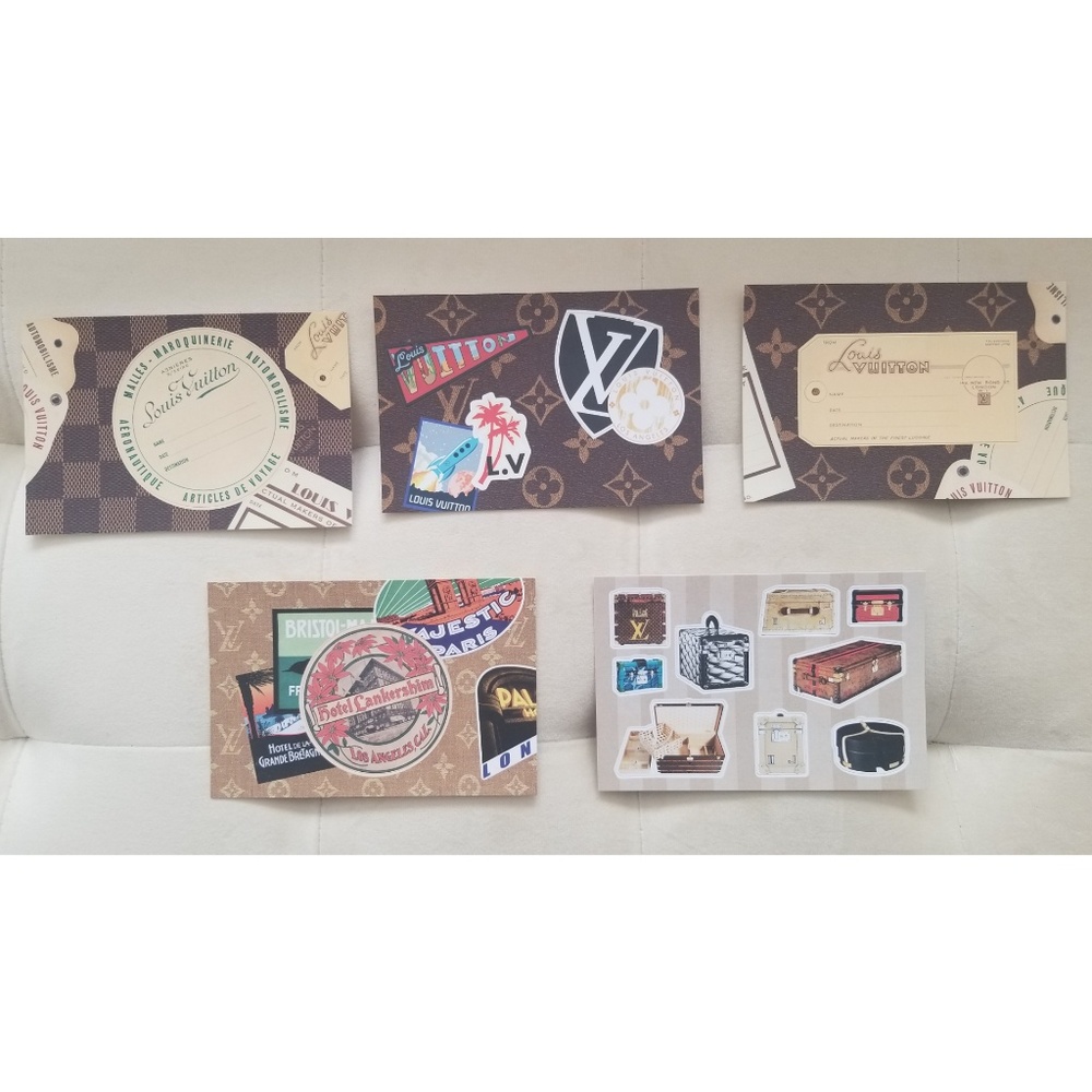 Louis Vuitton authentic Travel postcards